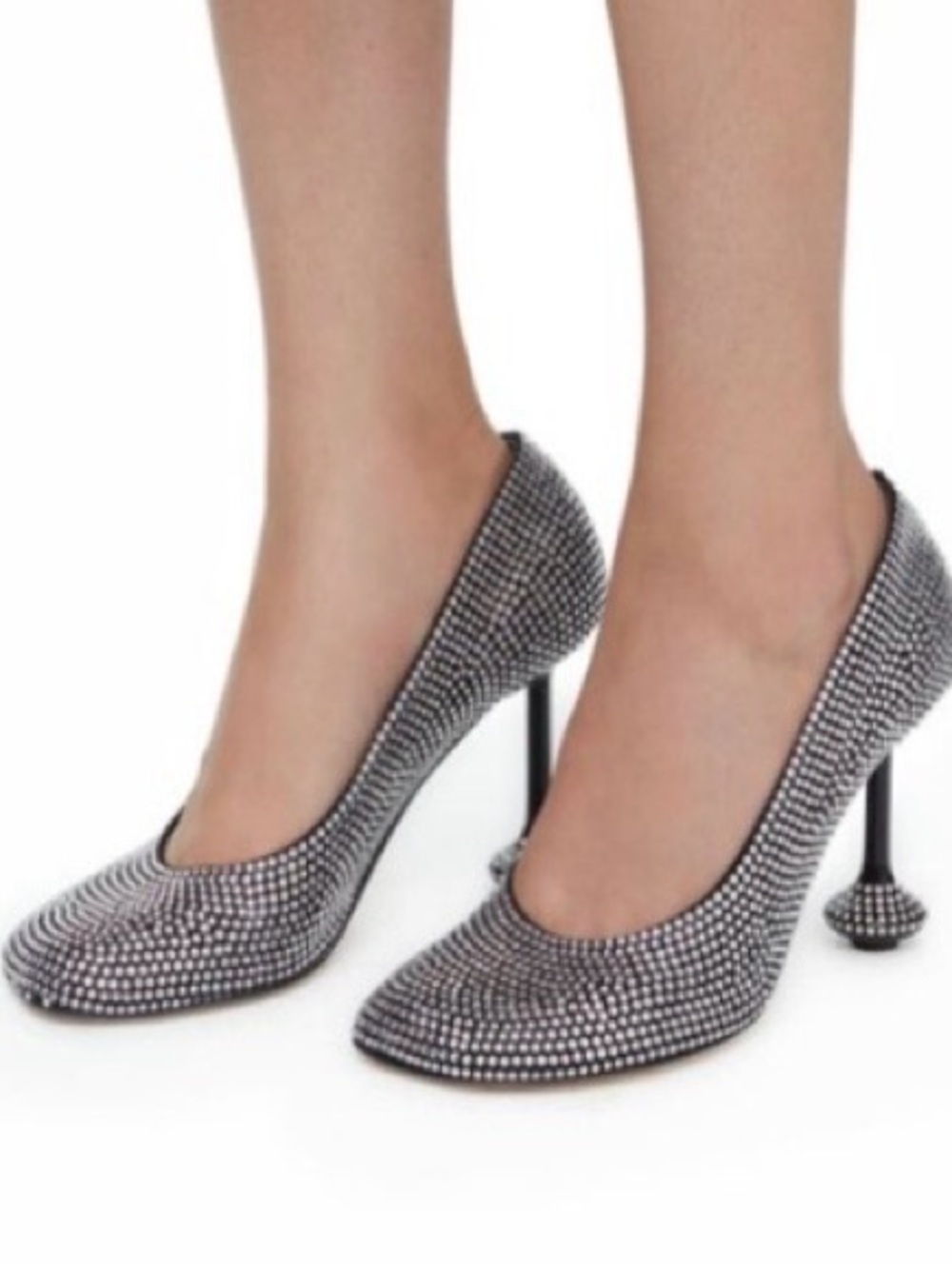 LOEWE Toy Rhinestone Crystal and Suede Pumps BNIB NEW - 36